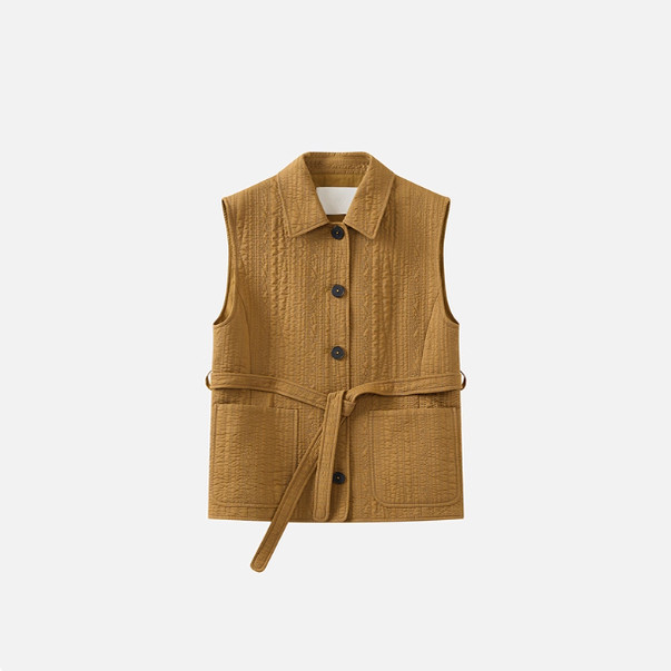 衣播商场同款2026春季新款休闲宽松翻领叠穿外套马甲BDT1MD1291