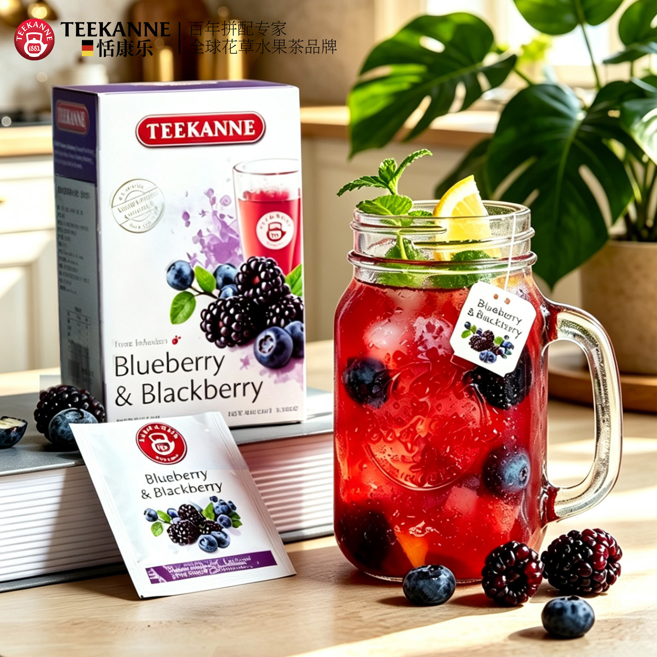 Teekanne德国进口蓝莓黑莓水果茶叶包花果袋泡茶叶冲泡冷泡茶组合