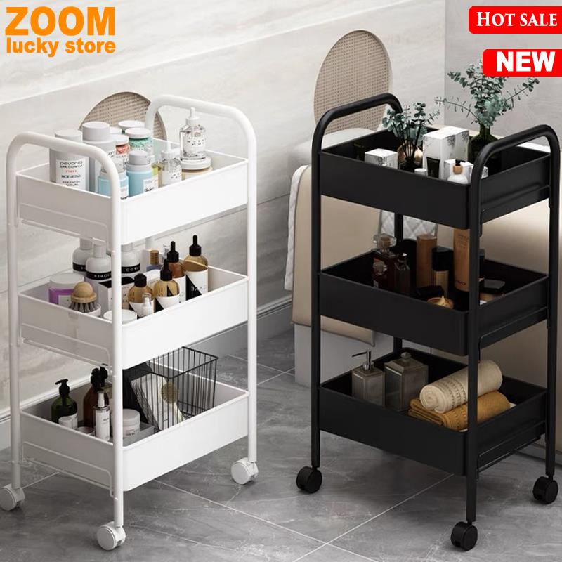 Kitchen storage rack bathroom Shelf Trolley iron shelves