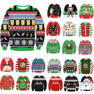 Christmas Sweater Tops Women Jumper Ugly Xmas Men Pullover