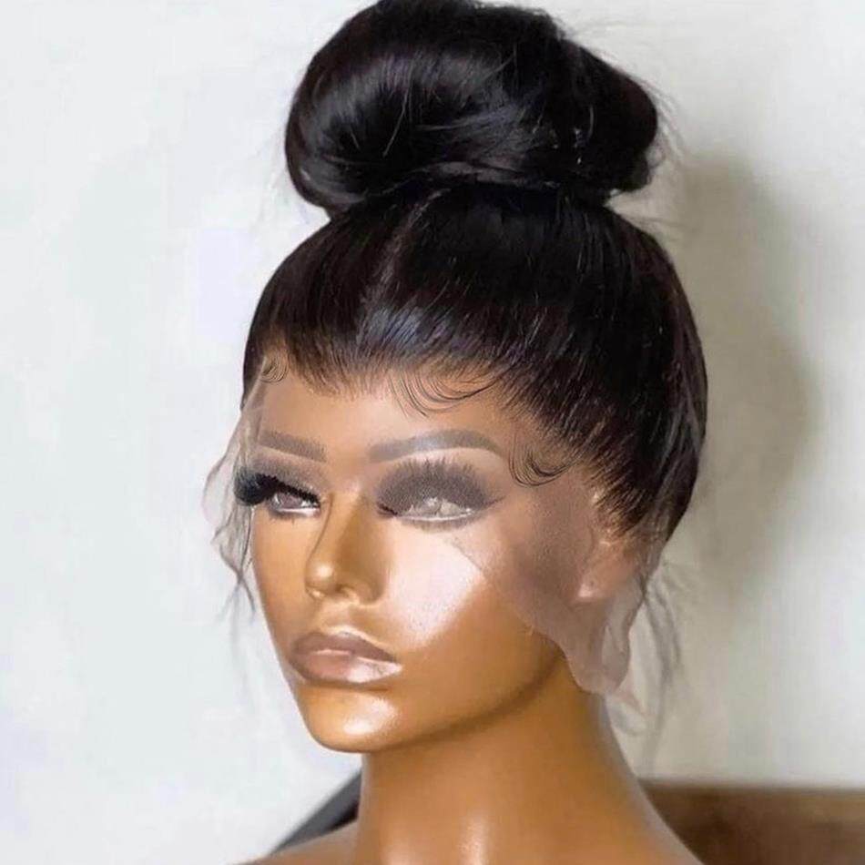 360 HD Lace Frontal Human Hair Wigs For Women Brazilian Bone