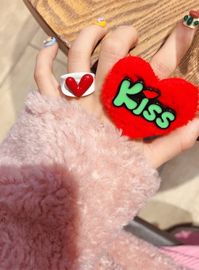 其他女毛毛日韩可爱戒指