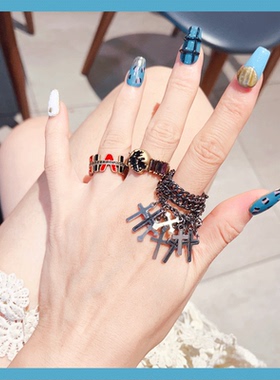 绿森林女合金日韩戒指