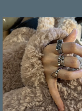 GREEN新品精致泰银戒指活口日韩