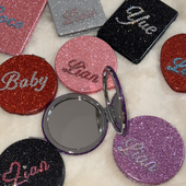 定制名字补妆镜子折叠随身小镜子双面伴娘伴手礼