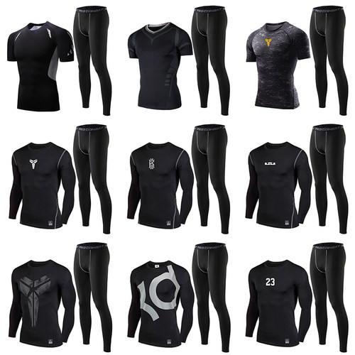 备男内衣速干加绒保暖运动套装