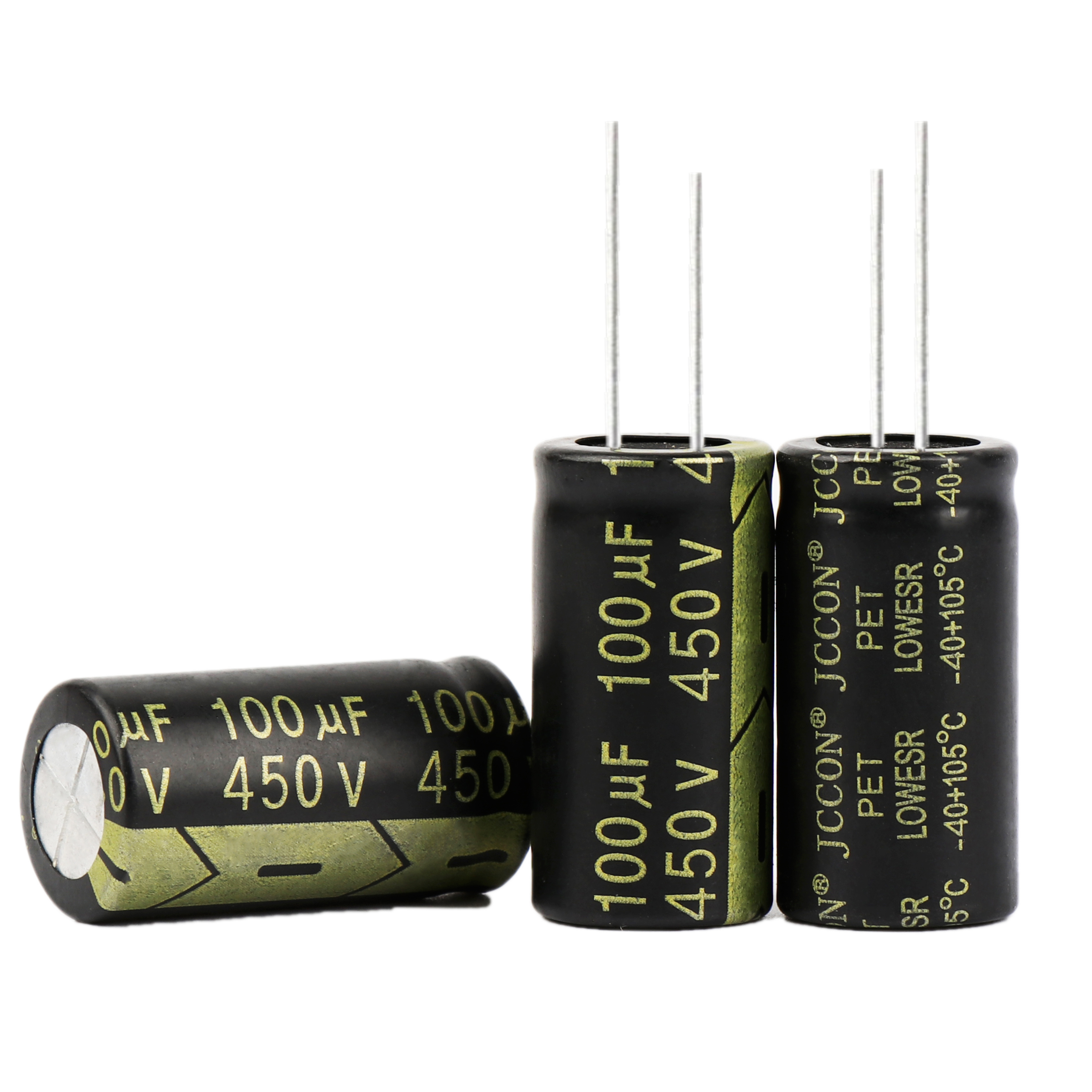 450V100UF  黑金 开关电源逆变器足压铝电解电容 体积：18*35