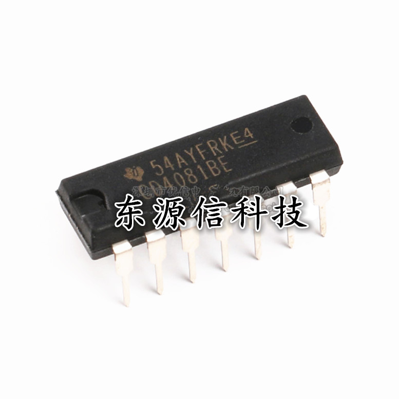 原装正品 直插 CD4081BE 芯片 四2输入端与门 DIP-14