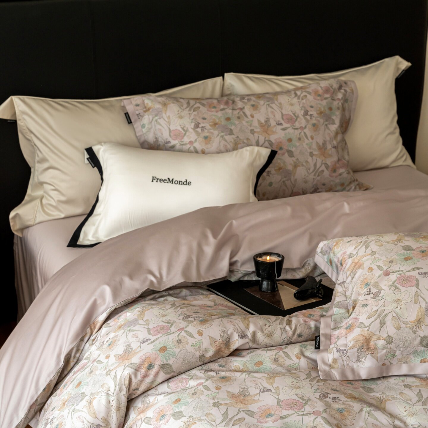 LOOPSLOVE法式田园高端轻奢140支长绒棉被套床单高级感床上用品