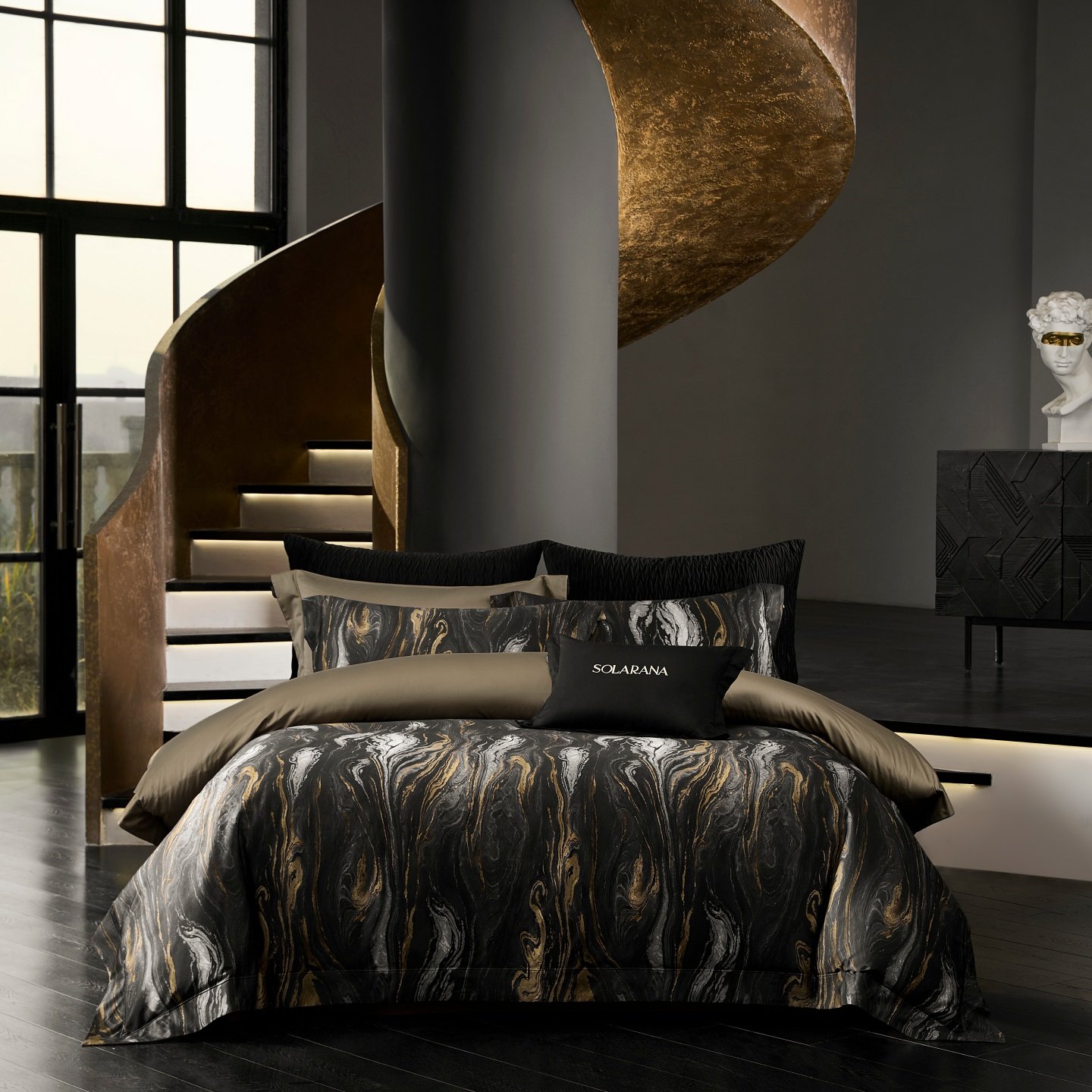 高端轻奢风160支海岛棉四件套抽象纹理床品套件高支高密贡缎亲肤4,床上用品,床品套件/四件套/多件套,淘宝优惠券,粉丝福利购,淘宝优惠卷