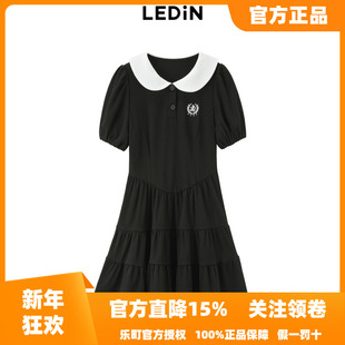 学院风翻领T恤裙C2FAE2C06 乐町甜美polo连衣裙秋新款 商城同款