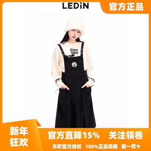 商场同款 乐町24冬新款 灯芯绒背带裙C2FAE4213 小羊肖恩联名