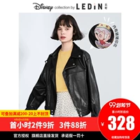 Áo khoác da in hình Lecho 2019 xuân mới quần áo xe máy ngắn nữ bằng da ngắn eo cao - Quần áo da áo da xịn nhập khẩu