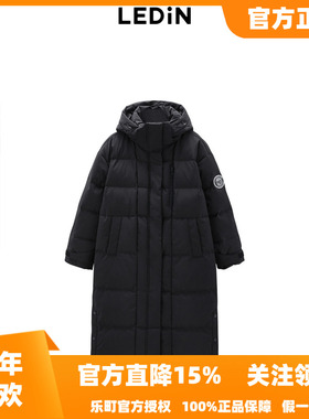 【商场同款】乐町连帽廓形长款羽绒服25冬新款保暖外套C2ACE4332