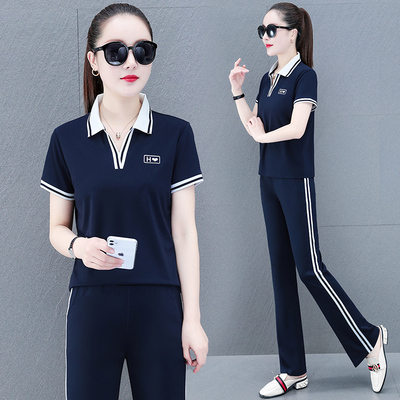 2025夏季运动套装女阔腿裤休闲服
