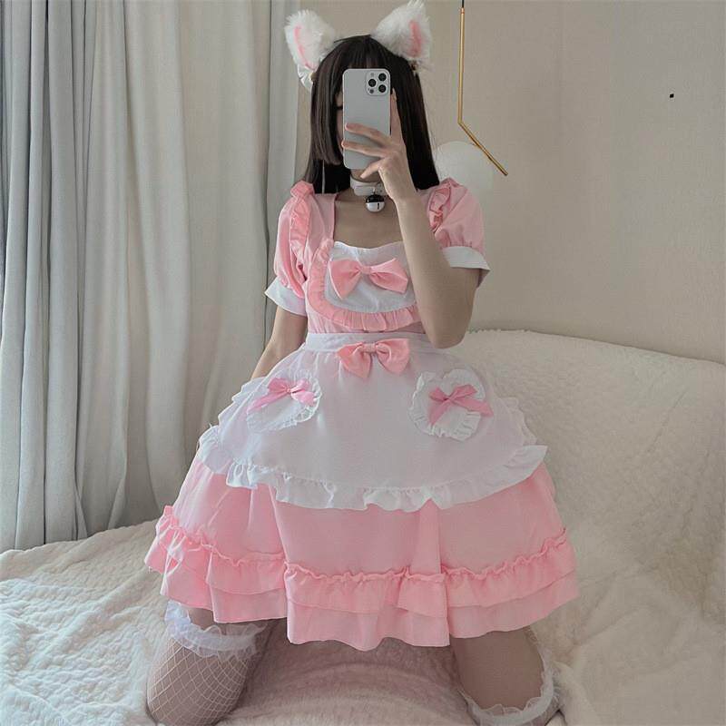 女佣lolita制服cos大码女仆服装可爱连衣裙洛丽塔诱惑二次元套装.