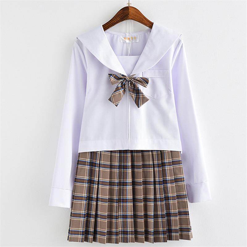 学院风套装高端jk制服关西襟水手服格子裙套装百搭基本款校服班服