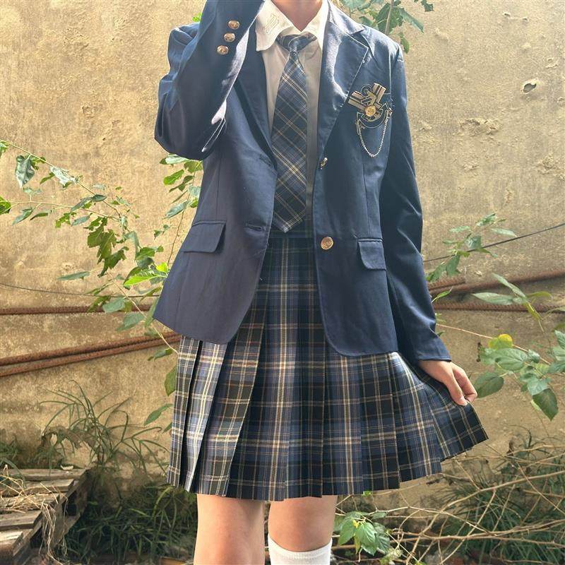 龙岛海jk格裙原创制服裙正版西服套装全套秋冬季半身裙短裙学院风