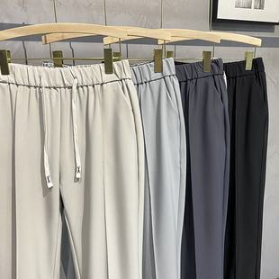 男百搭西裤 宽松垂感休闲裤 高级感九分西装 折痕设计感长裤 裤 阔腿裤