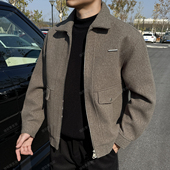 2026毛呢加厚羊毛夹克短款 男士 百搭保暖轻熟风上衣休闲外套轻奢