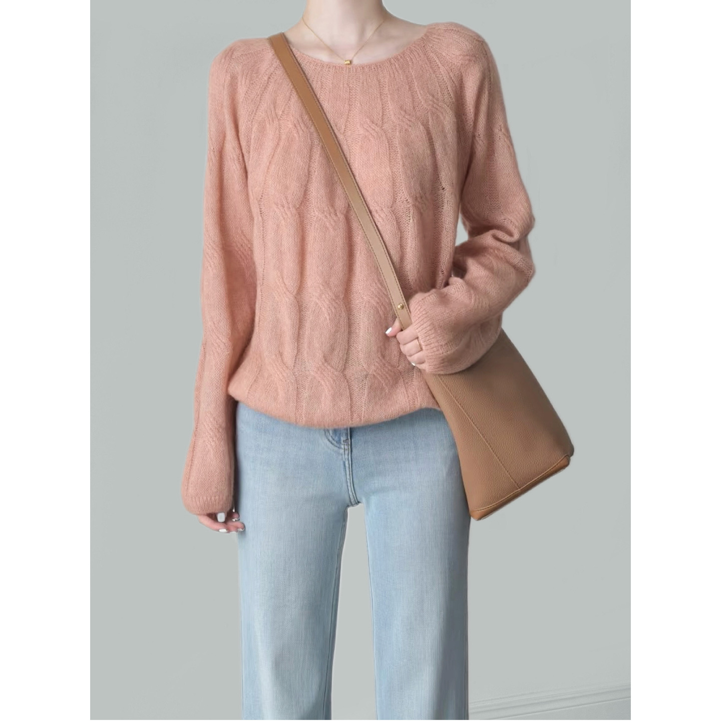 温柔仙女风时尚百搭毛针织衫