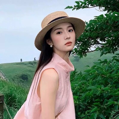 平顶女法式草编礼帽2025新款夏季
