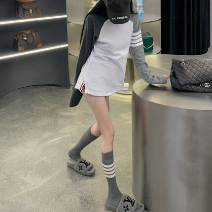 三条杠小腿袜灰色春夏棉袜子女ins潮中筒袜长袜jk日系网红运动袜