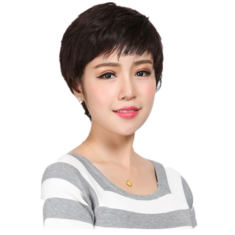 短发罗子君同款帅气逼真自然中老年假发女士假发妈妈短直发时尚款