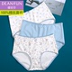 蝶安芬纯棉内裤 女100%全棉裆抗菌柔软舒适透气印花甜美日系中高腰