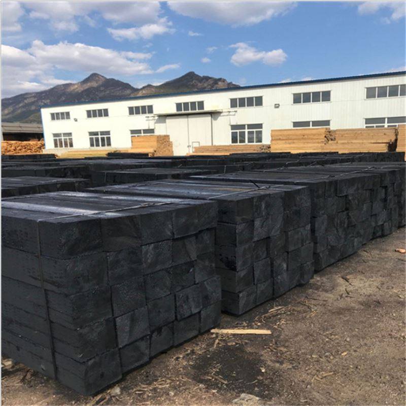 生产矿用建筑工程桥梁垫木铁路道岔木火车轨道枕木 油浸防腐枕木