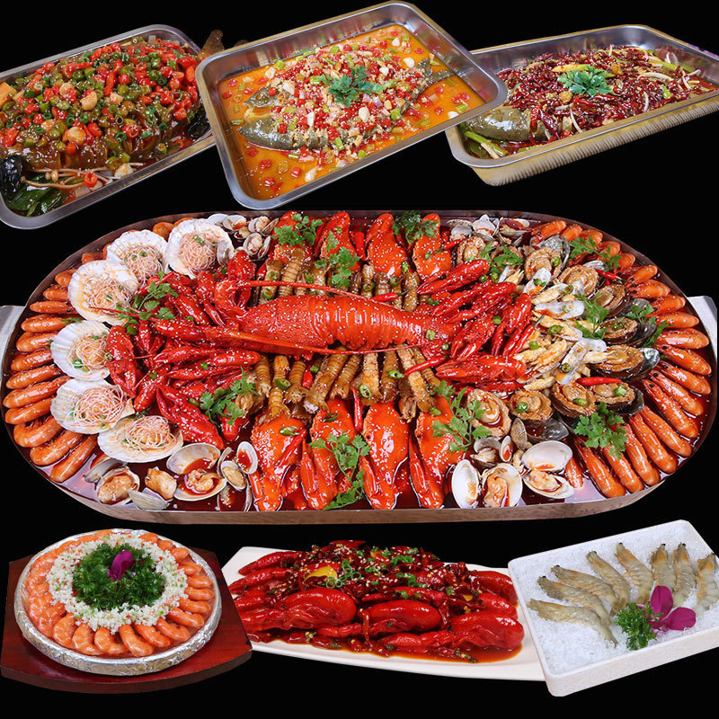 菜模型 仿真食品 饭店仿真假菜样品小龙虾食物食品模型道具虾尾球