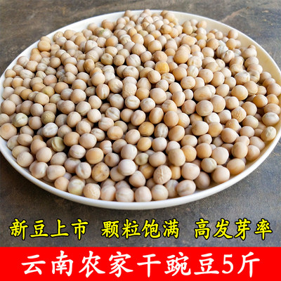 云南新鲜生干豌豆子新货豌豆苗种子芽菜白豌豆鸽粮干货发芽粒杂粮