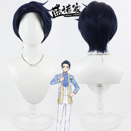 【蓝诺家】扭曲仙境小美人鱼 Deuce cos假发 打毛发根 深蓝色