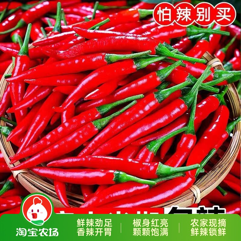 新鲜云南小米辣椒5斤小米椒朝天椒特辣红辣椒指天椒批发现摘鲜辣