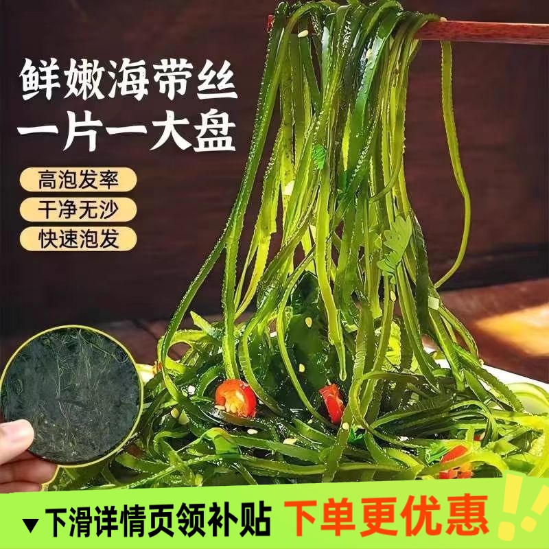 霞浦烘干压缩海带丝片22g圆饼独立小包装干货泡发凉拌专用特一级