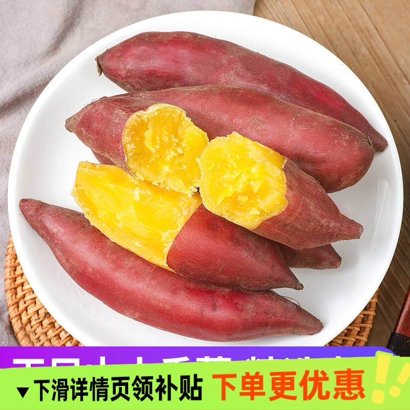 正宗天目山小香薯3/5斤手指红薯现挖农家自种黄心小番薯新鲜地瓜