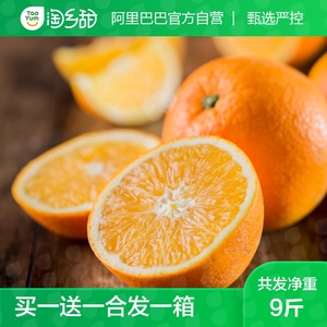 29.9元包邮 阿里巴巴旗下品牌  淘乡甜 崀山脐橙 4.5斤 中大果70-80mm新鲜水果橙子包邮 *2件