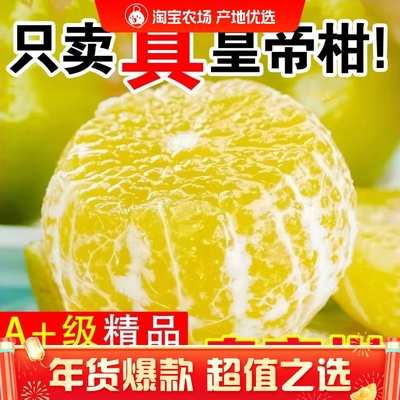 正宗德庆皇帝柑贡柑礼盒装新鲜水果橘子当季现摘柑橘砂糖桔子顺丰