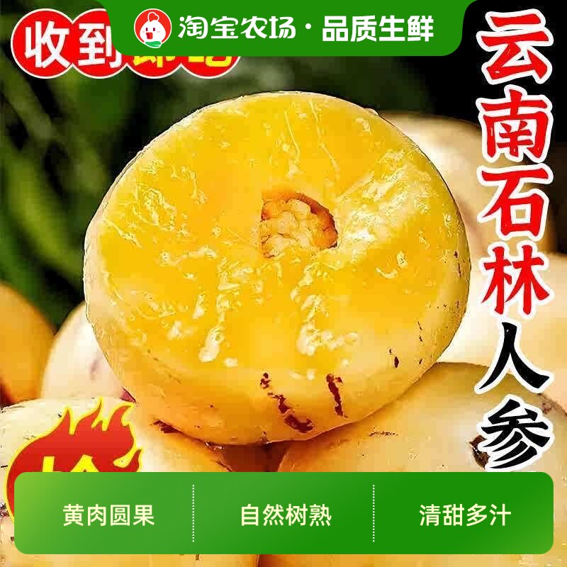 云南人参果水果圆果黄肉大果新鲜石林上熟人生果整箱包邮区别现摘
