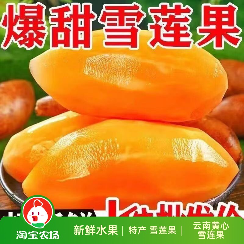 特产雪莲果新鲜水果云南黄心天山雪连果整箱包邮优质农场保存食用