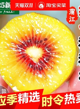 四川浦江红心猕猴桃新鲜水果当季生鲜大果整箱包邮奇异果
