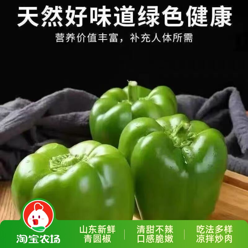 甜椒2026年特青椒新鲜圆椒新货青厚肉脆甜灯笼椒不辣现摘农场
