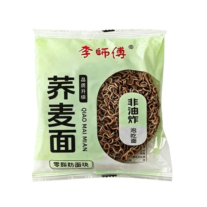 李师傅荞麦方便面大面饼整箱袋装非油炸粗粮方便代餐即食速食饱腹图片