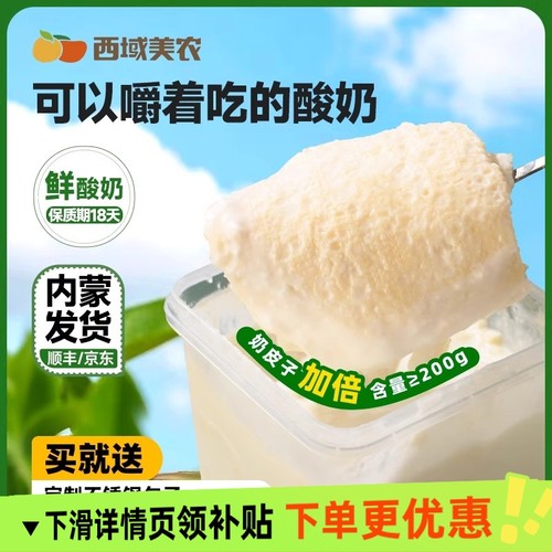 西域美农欧若姆鲜奶皮plus奶皮子酸奶内蒙特产零食非冷萃干噎酸奶