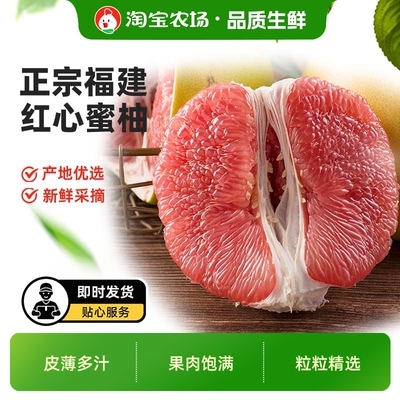 正宗福建平和红心柚子蜜柚当季新鲜甜水果葡萄柚三红肉甄选回购