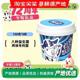 乍甸拉丝老酸奶逅牧原味搅拌低温酸奶杯装专利益生菌杯装冷链发货