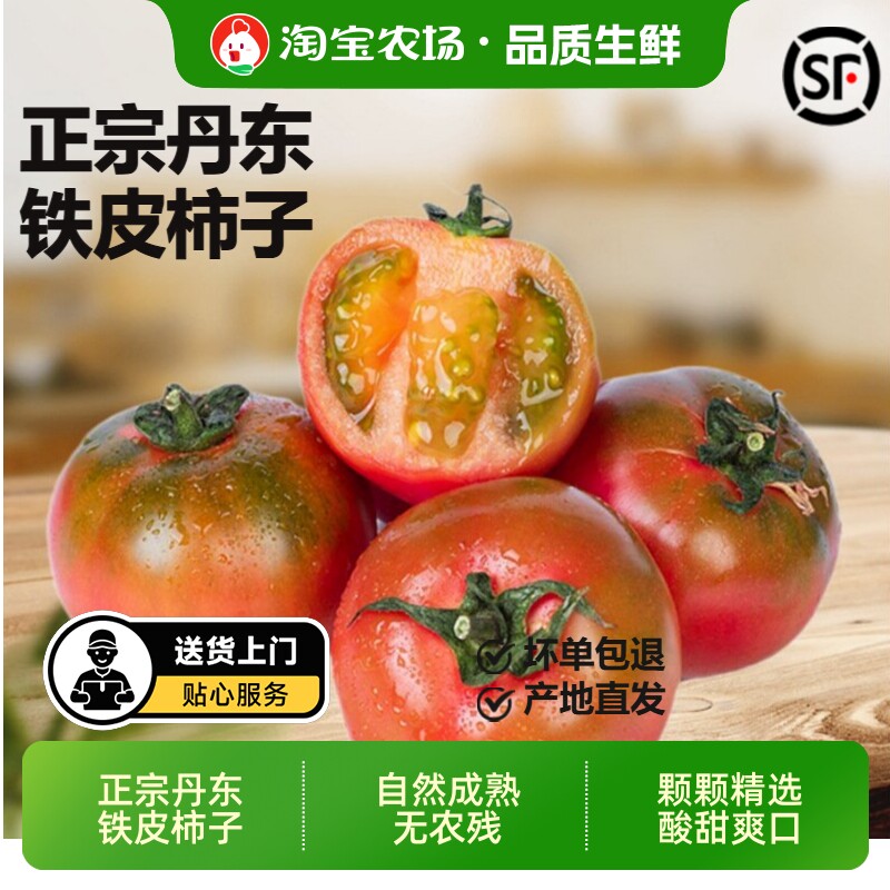 铁皮柿子西红柿东北碱地草莓水果自家种生吃蔬菜顺丰现摘正宗农场