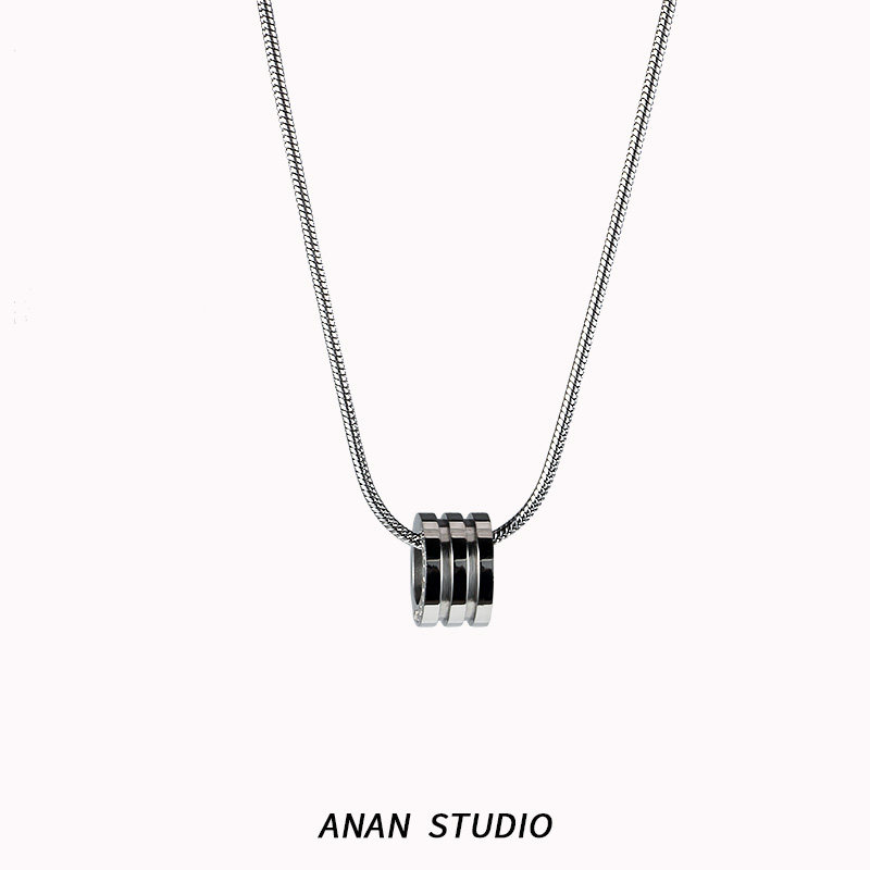 欧美时尚小圆柱蛇骨连项链吊坠潮