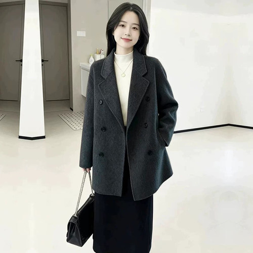 小个子双面羊绒大衣女2026新款