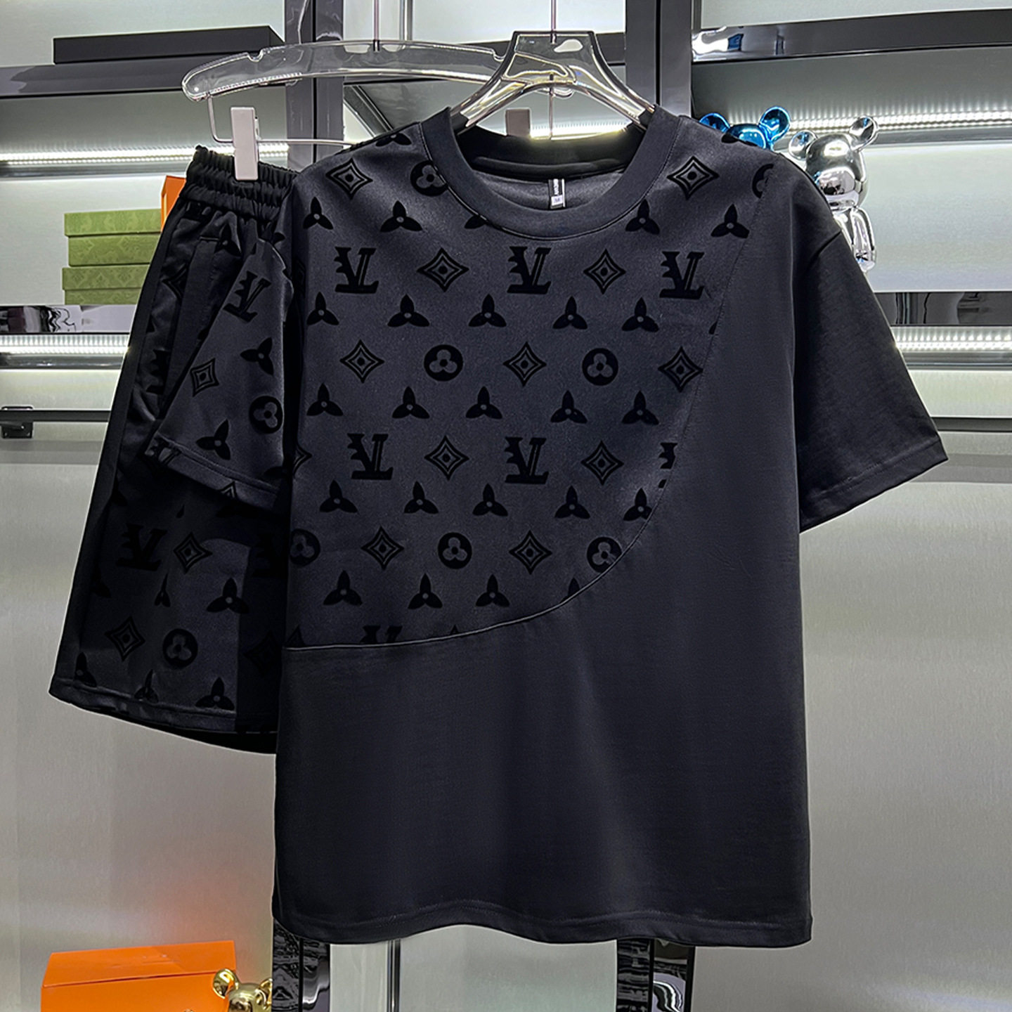 欧货男士短袖短裤休闲套装2025新款潮牌时尚夏季男装一套搭配帅气